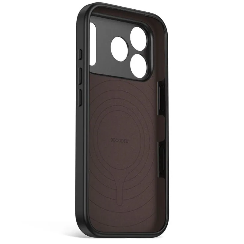 Coque Decoded silicone antimicrobienne MagSafe pour iPhone 18 Pro Max / 17 Pro Max — Noir carbone — vue 3