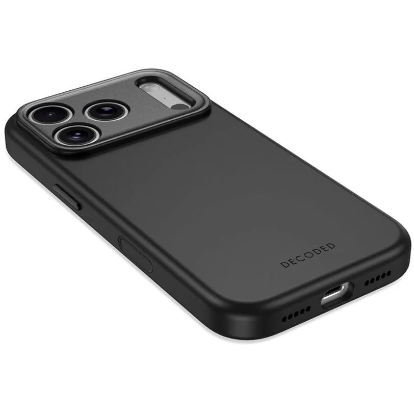 Coque Decoded silicone antimicrobienne MagSafe pour iPhone 18 Pro Max / 17 Pro Max — Noir carbone — vue 6