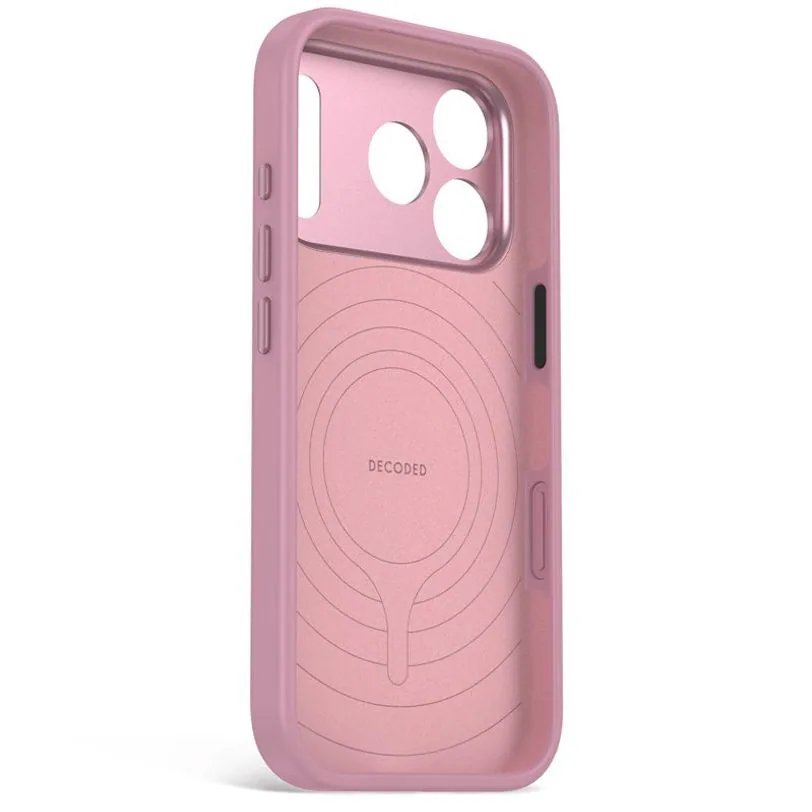 Coque Decoded silicone antimicrobienne MagSafe pour iPhone 18 Pro Max / 17 Pro Max — Quartz rose — vue 3