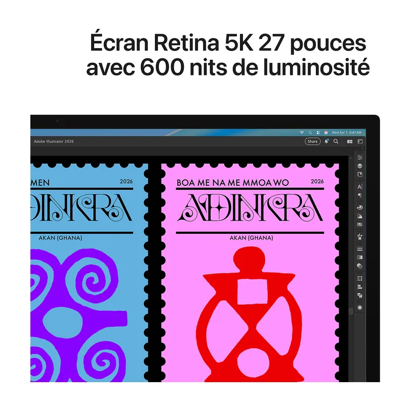 Studio Display (2026) — Verre standard, pied réglable en hauteur — vue 3