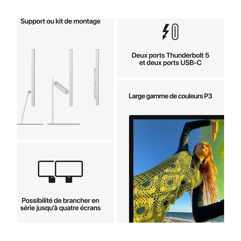 Studio Display (2026) — Verre standard, adaptateur VESA (pied non fourni) — vue 5