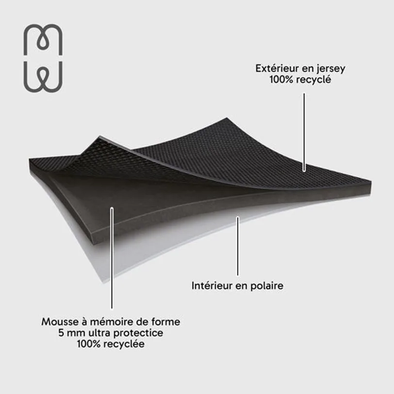Housse MW Basics ²Life pour MacBook Neo — Noir / Lune — vue 5