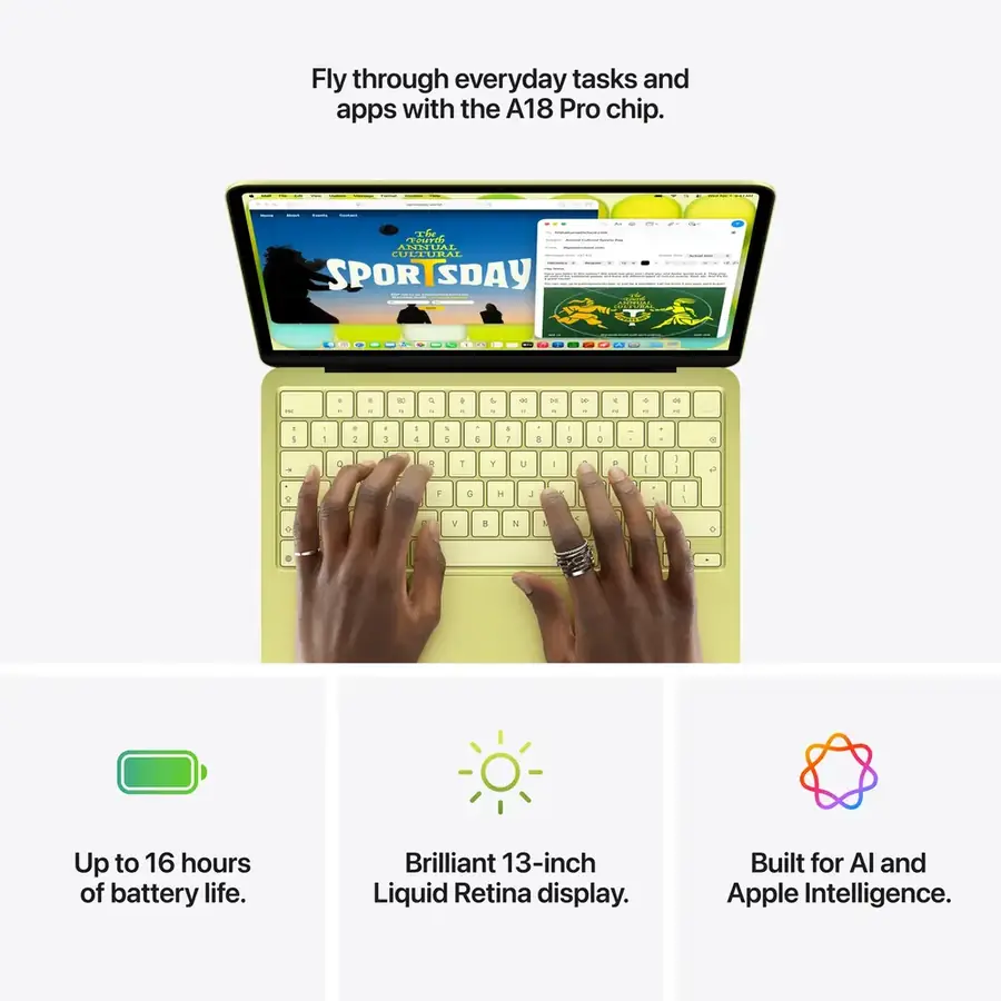 MacBook Neo 13 pouces Apple A18 Pro 8 Go / 512 Go Touch ID — Argent