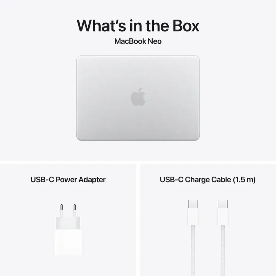 MacBook Neo 13 pouces Apple A18 Pro 8 Go / 512 Go Touch ID — Argent