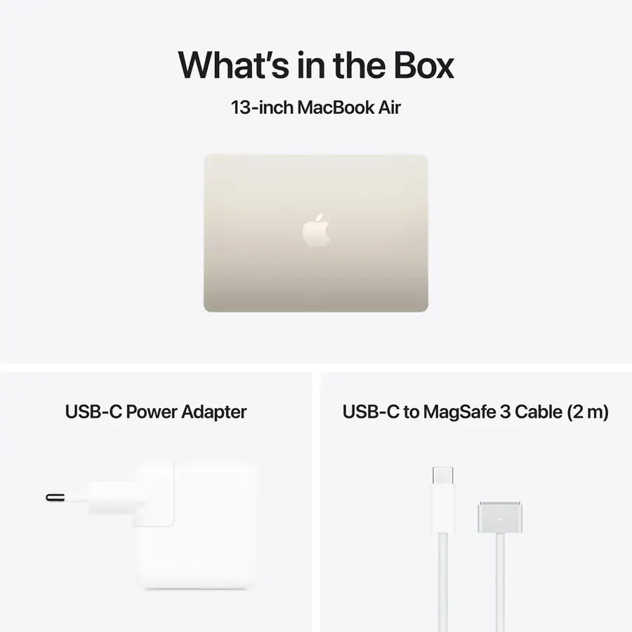 MacBook Air 13 pouces Apple M5 16 Go / 1 To — Lumière stellaire