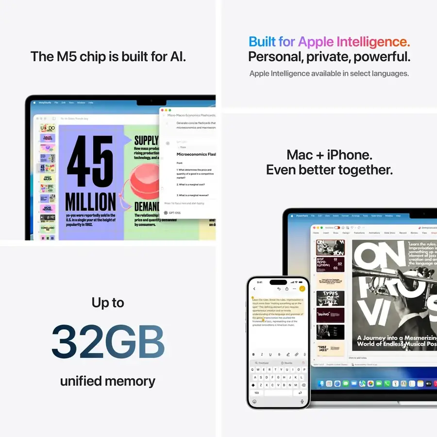 MacBook Air 15 pouces Apple M5 16 Go / 1 To — Minuit