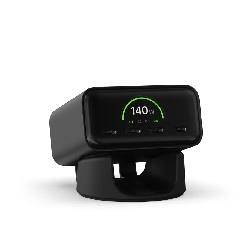 Chargeur de bureau Satechi ChargeView 140 W GaN avec écran — vue 2
