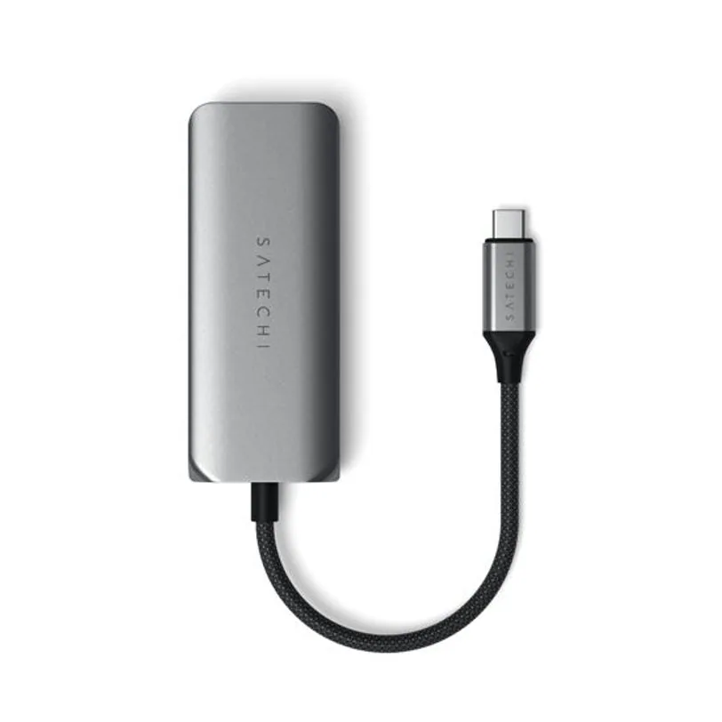 Hub Satechi USB-C 4-en-1 avec Ethernet 2,5 Gbit/s — Gris sidéral — vue 6