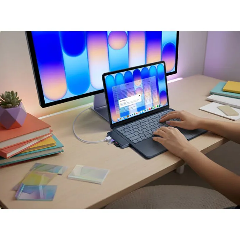 Hub Satechi Snap USB-C pour MacBook Neo — Indigo — vue 8