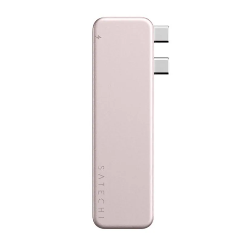 Hub Satechi Snap USB-C pour MacBook Neo — Rose poudré — vue 4