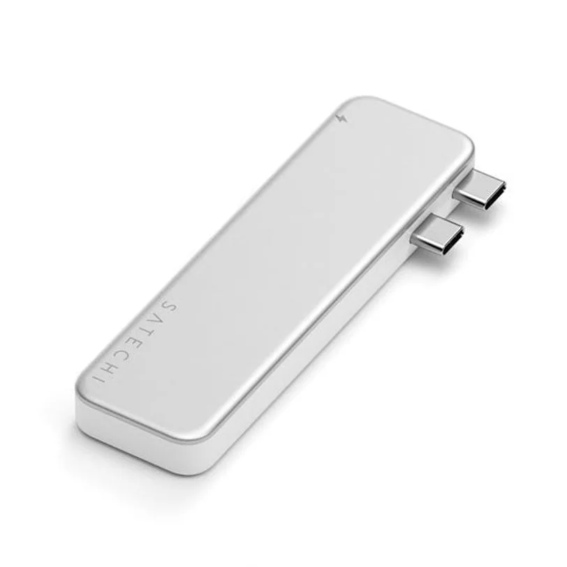 Hub Satechi Snap USB-C pour MacBook Neo — Argent — vue 2
