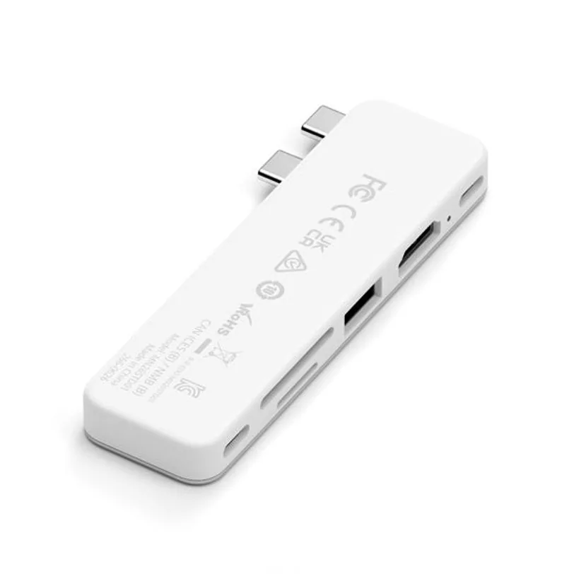 Hub Satechi Snap USB-C pour MacBook Neo — Argent — vue 4