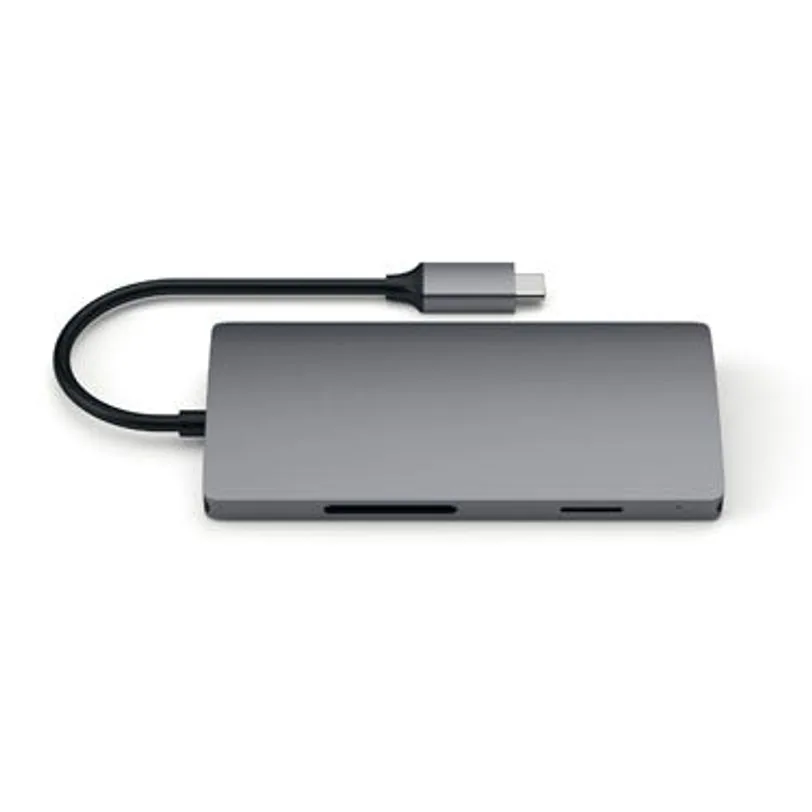 Adaptateur multiport Satechi USB-C 4K et Ethernet V2 — Gris sidéral — vue 5