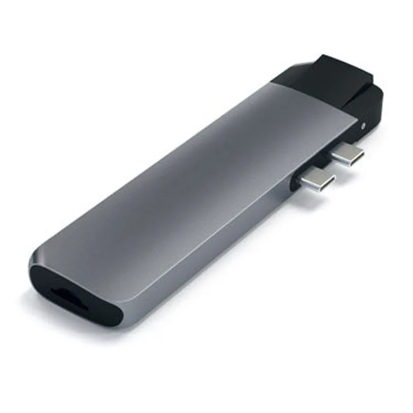 Hub Satechi USB-C Pro avec Ethernet et HDMI 4K — Gris sidéral — vue 2
