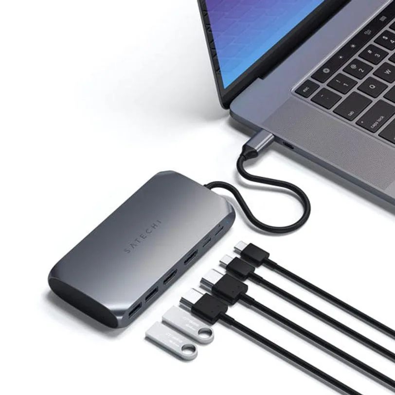 Adaptateur multimédia Satechi USB-C — Gris sidéral — vue 3