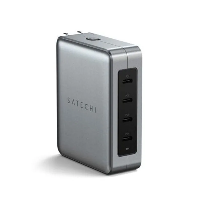 Chargeur Satechi GaN 145 W 4 ports USB-C — Gris sidéral