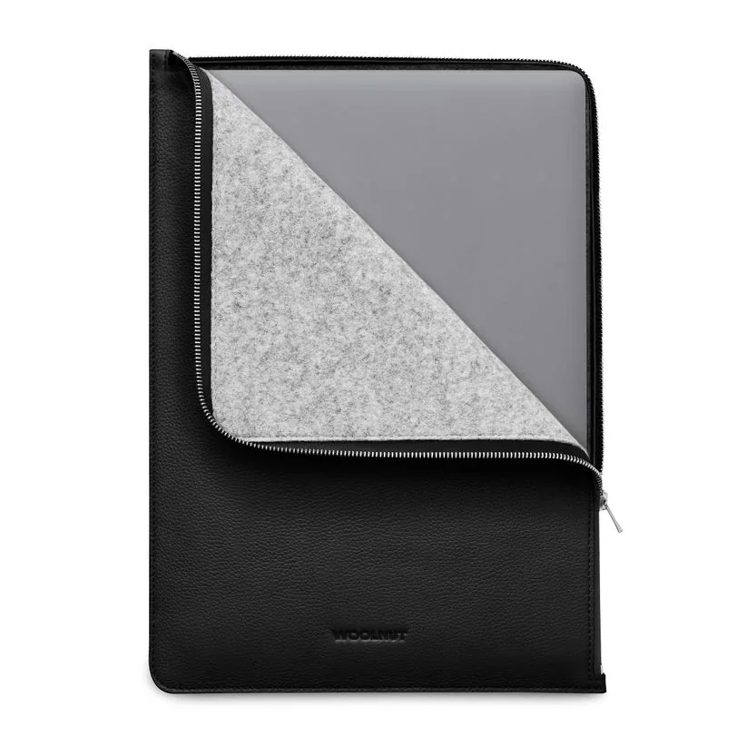 Woolnut folio cuir pour MacBook Air 15 pouces — Noir