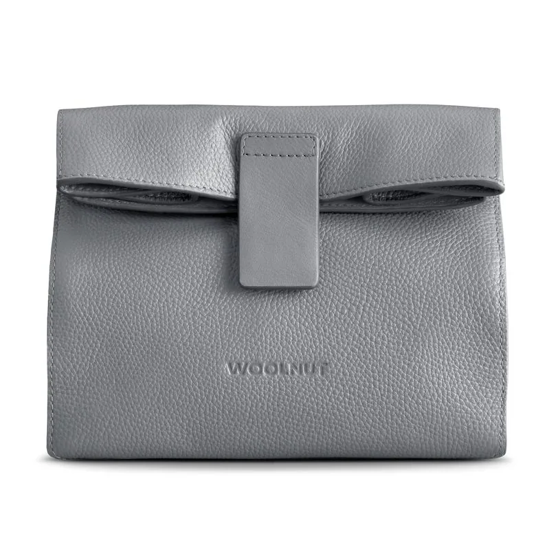 Woolnut sac Mantle cuir — Gris sidéral