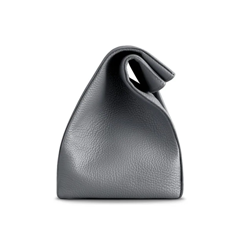Woolnut sac Mantle cuir — Gris sidéral — vue 3