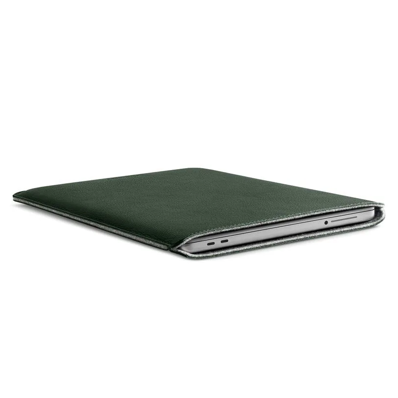 Woolnut housse cuir pour MacBook Neo — Vert — vue 4