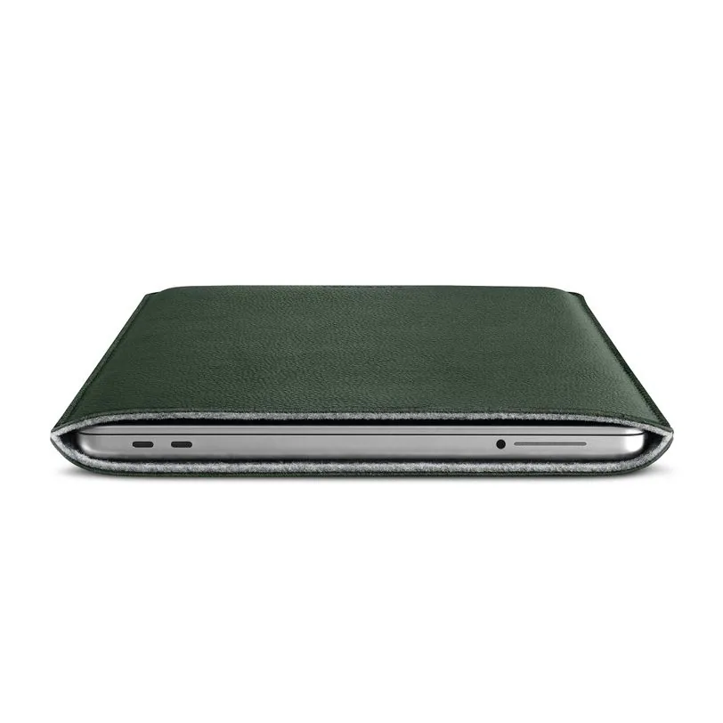 Woolnut housse cuir pour MacBook Neo — Vert — vue 5