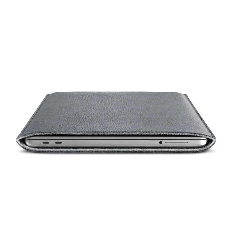 Woolnut housse cuir pour MacBook Neo — Gris sidéral — vue 5