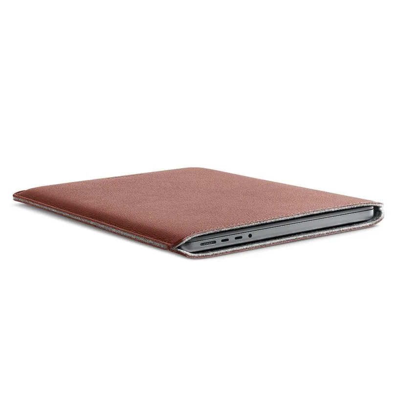 Woolnut housse cuir pour MacBook Pro 14 pouces — Cognac — vue 4