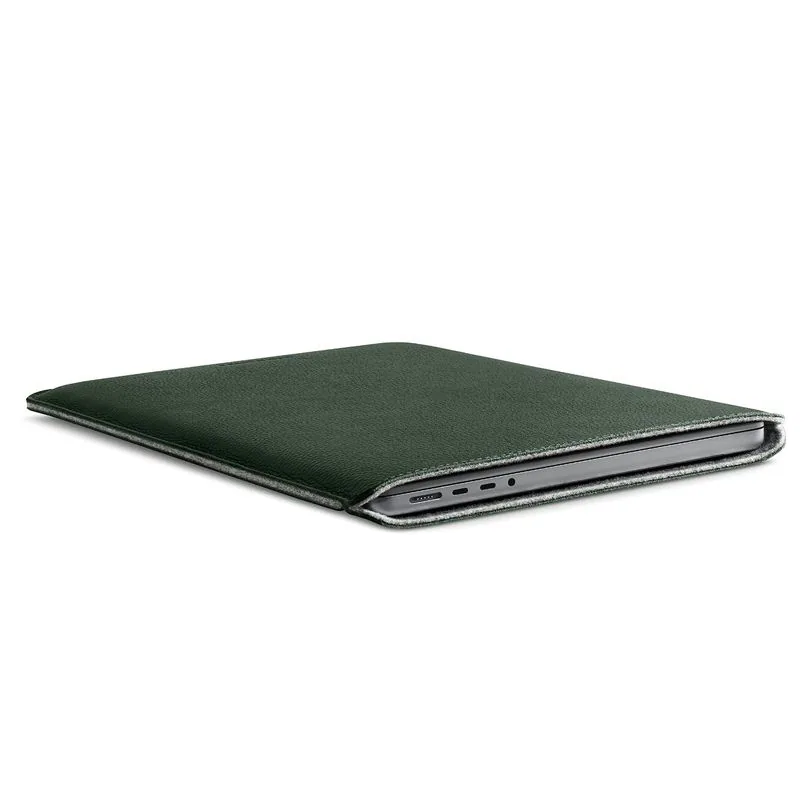 Woolnut housse cuir pour MacBook Pro 14 pouces — Vert — vue 4