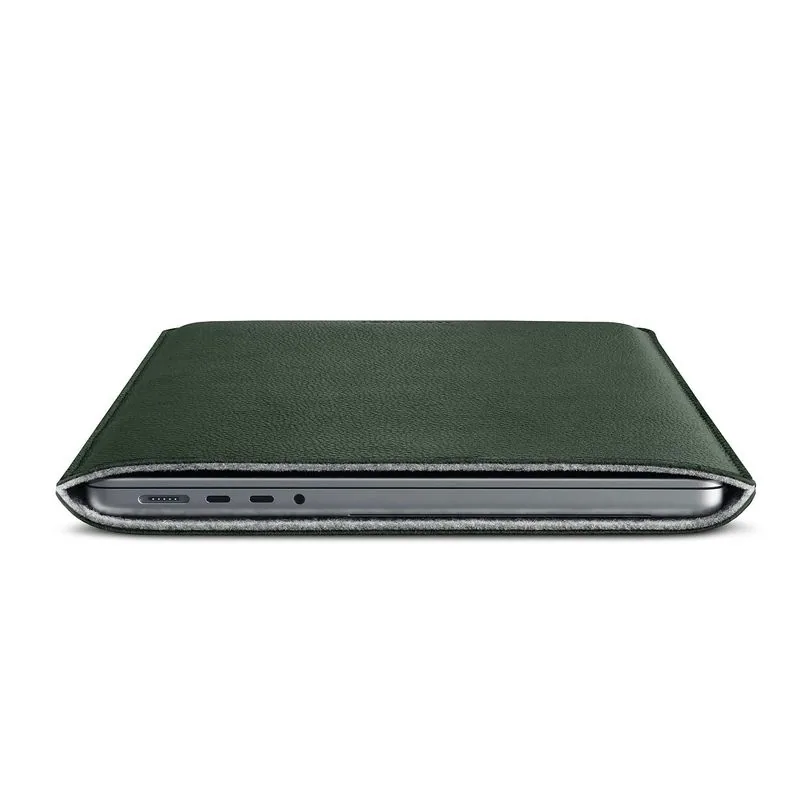 Woolnut housse cuir pour MacBook Pro 14 pouces — Vert — vue 5