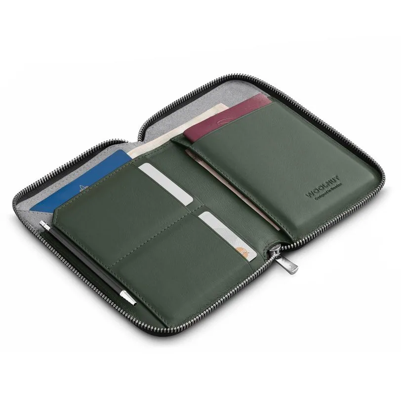Woolnut folio de voyage cuir — Vert — vue 7
