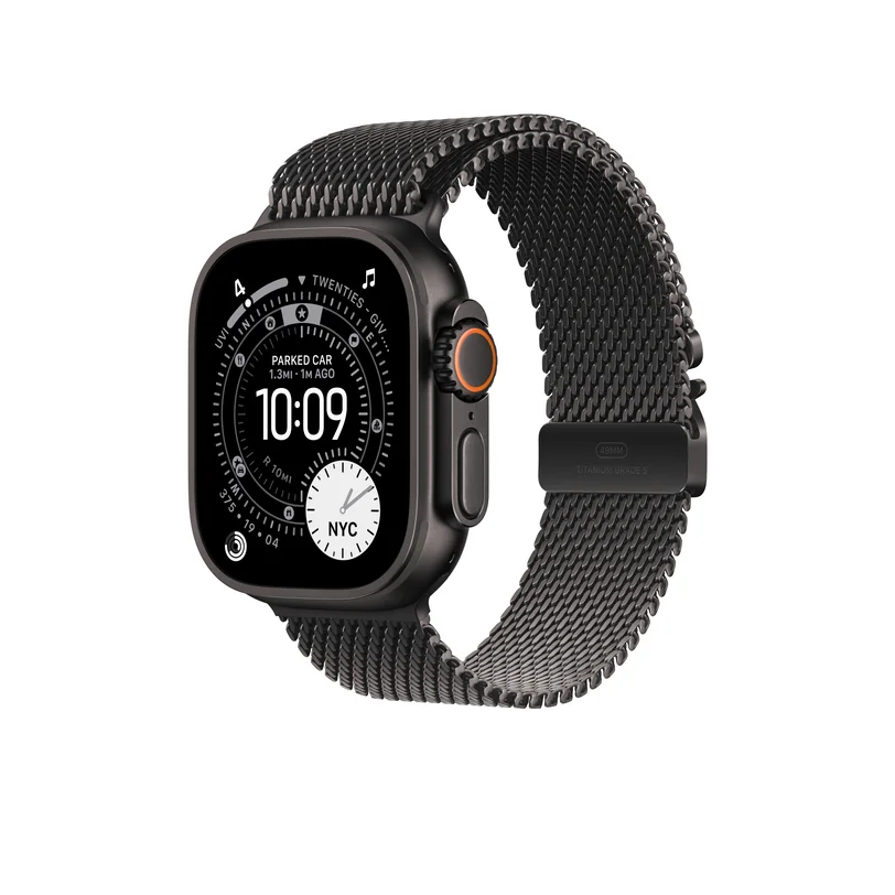 Boucle milanaise 49 mm Titane noir