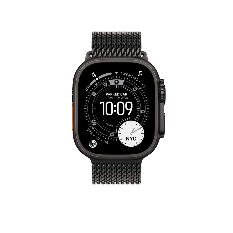 Boucle milanaise 49 mm Titane noir