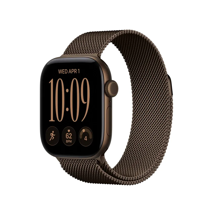 42mm Bronze sombre Bracelet Milanais