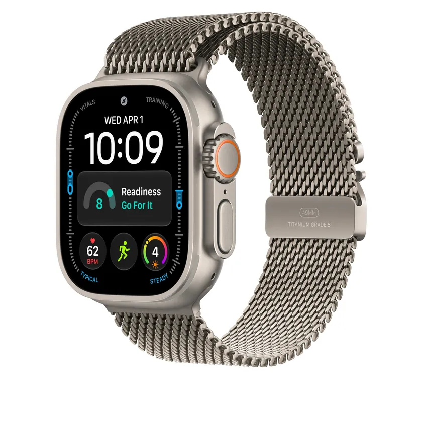 49mm Naturel Titanium Bracelet Milanais - Large