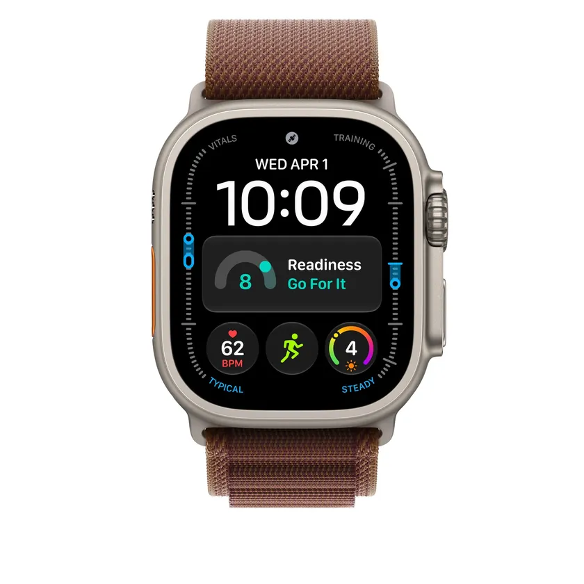 49mm Bordeaux Boucle Alpine - Small - Naturel Titanium Finish