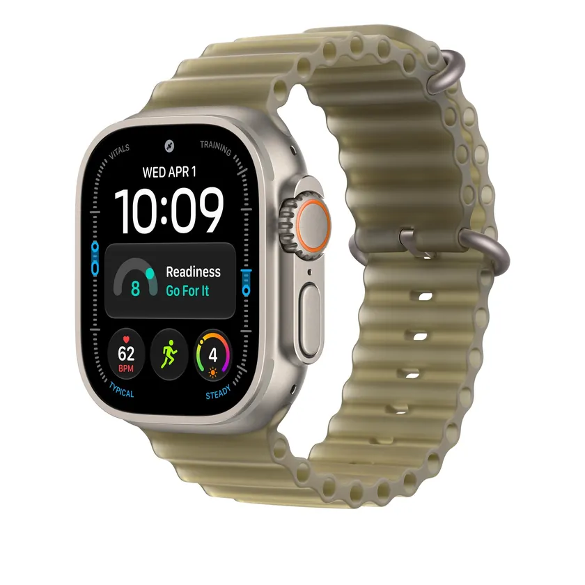 49mm Translucent Kelp Bracelet Océane Extension - Naturel Titanium Finish