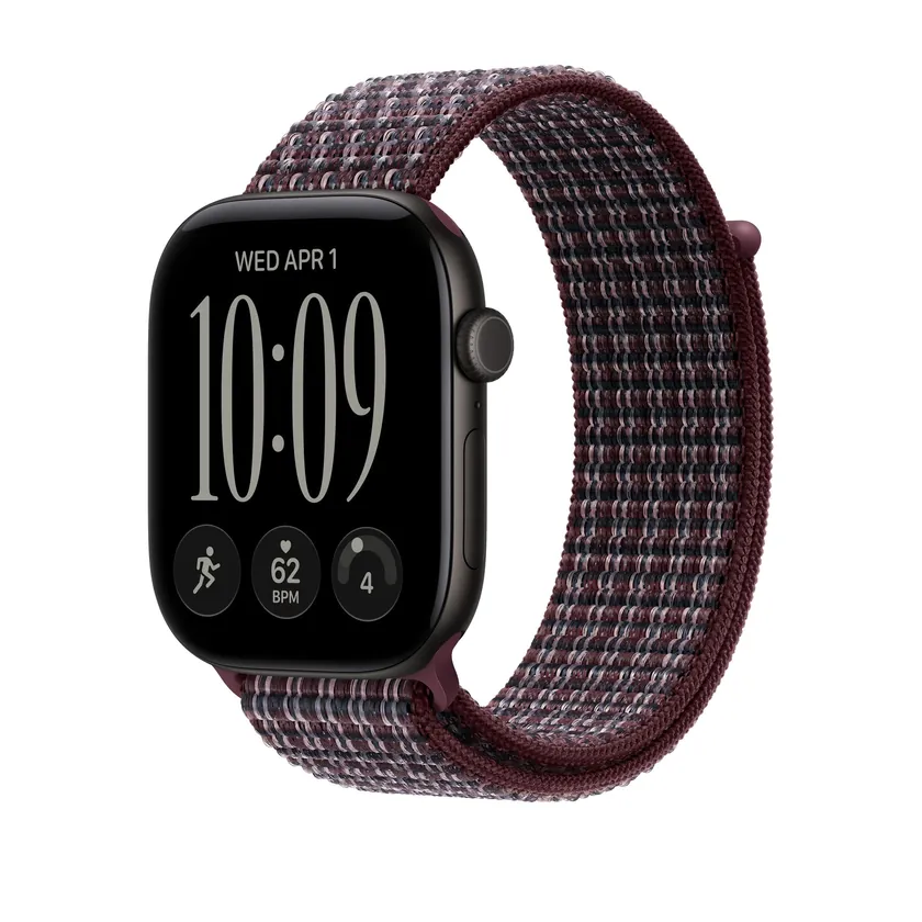 46mm Bordeaux Plaid Boucle Sport