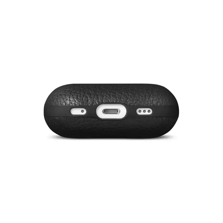 Woolnut coque cuir AirPods Pro 2 — Noir