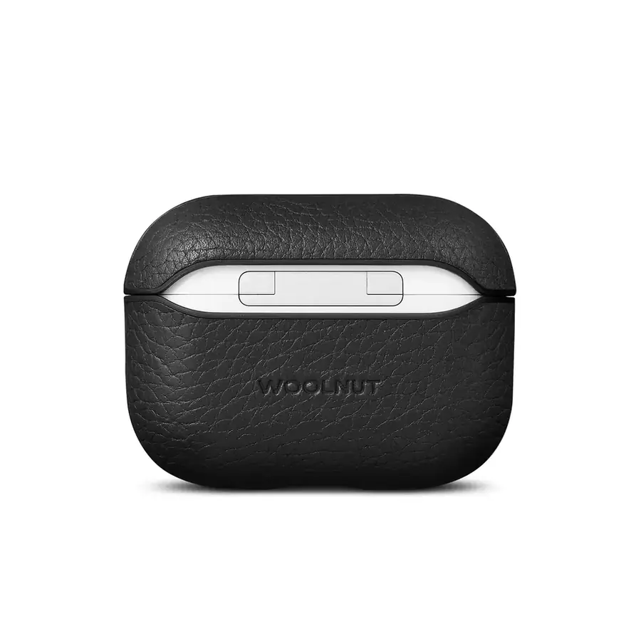 Woolnut coque cuir AirPods Pro 3 — Noir