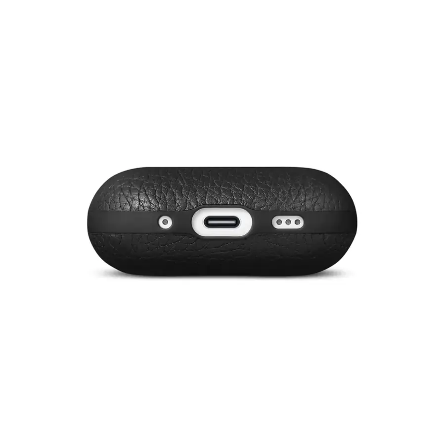 Woolnut coque cuir AirPods Pro 3 — Noir