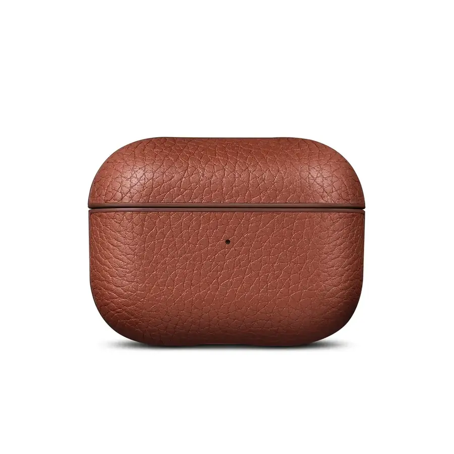 Woolnut coque cuir AirPods Pro 3 — Cognac