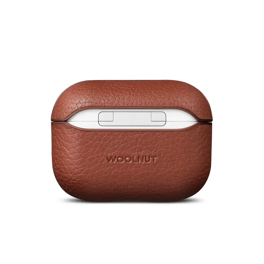 Woolnut coque cuir AirPods Pro 3 — Cognac
