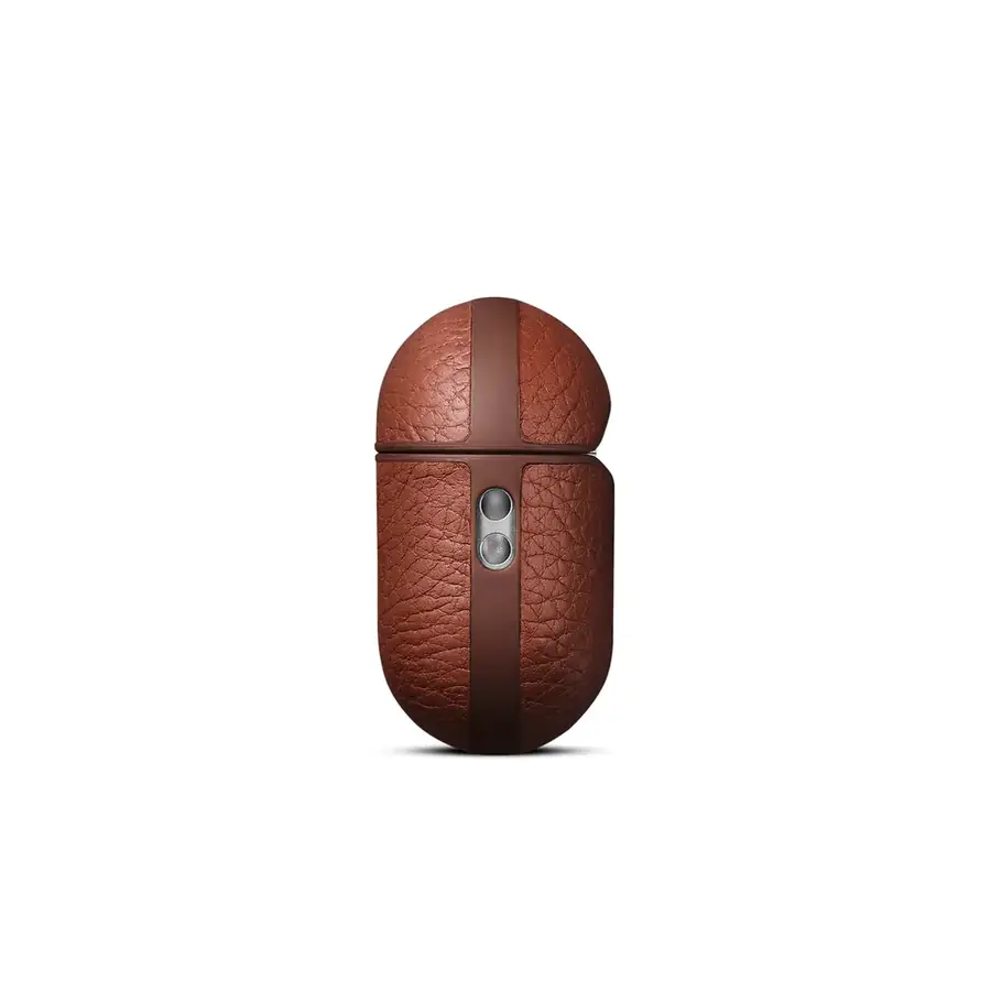 Woolnut coque cuir AirPods Pro 3 — Cognac