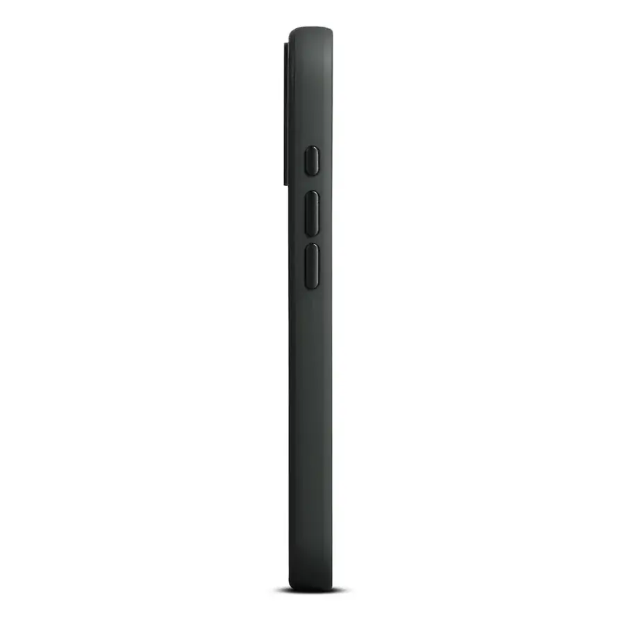 Coque cuir Woolnut iPhone 17 — Noir