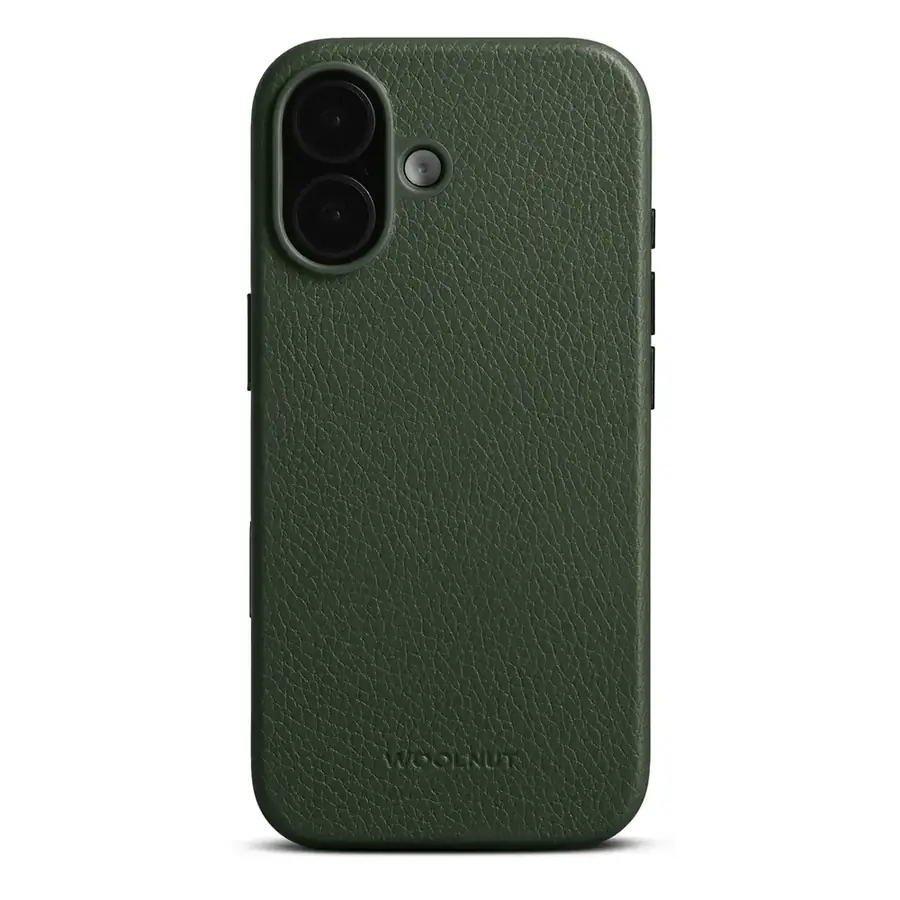 Coque cuir Woolnut iPhone 17 — Vert