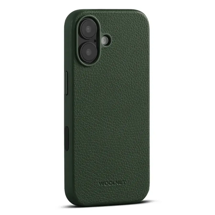 Coque cuir Woolnut iPhone 17 — Vert