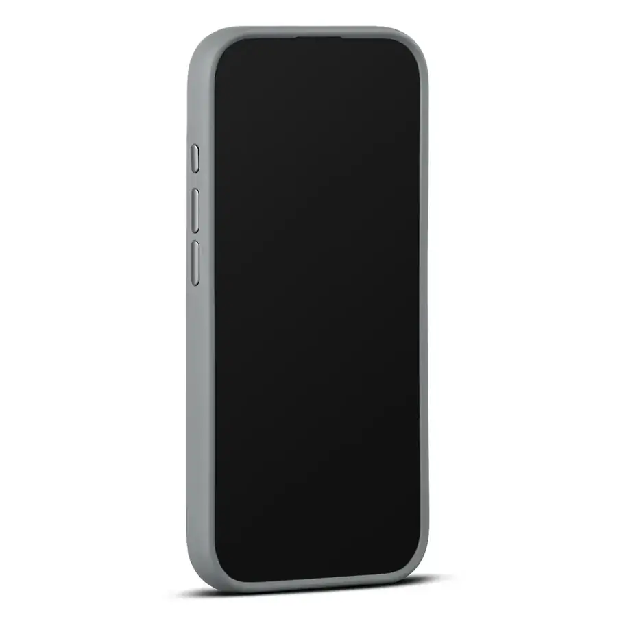 Coque cuir Woolnut iPhone 17 — Gris sidéral