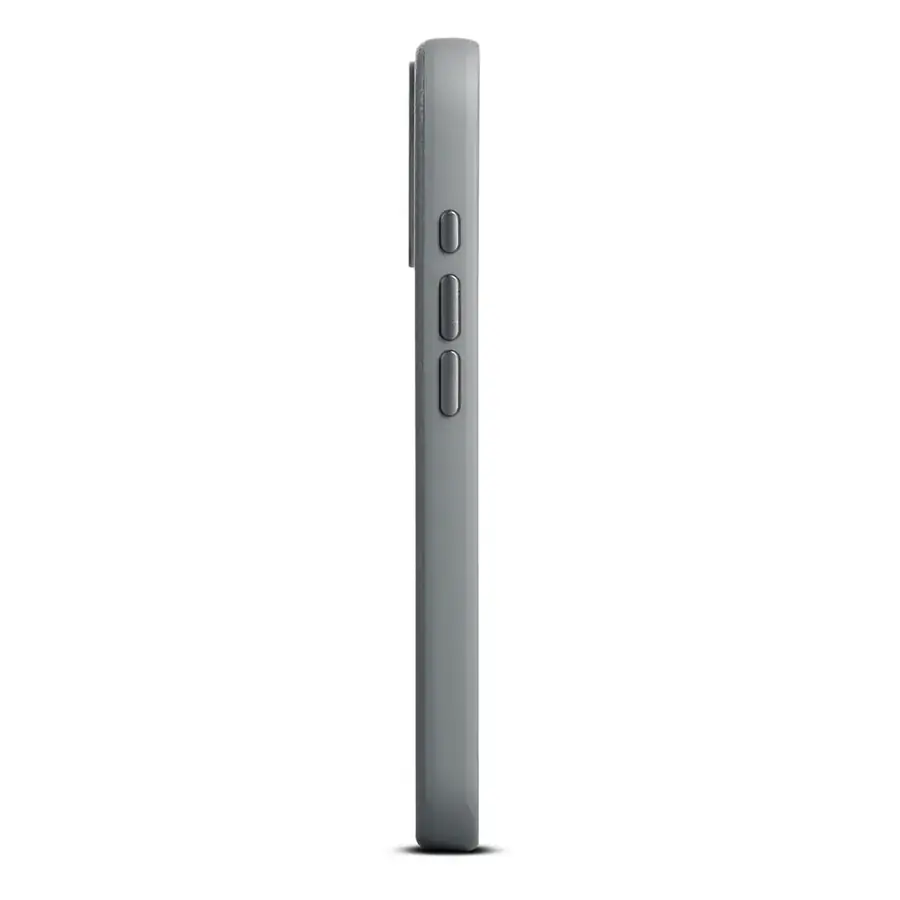 Coque cuir Woolnut iPhone 17 — Gris sidéral