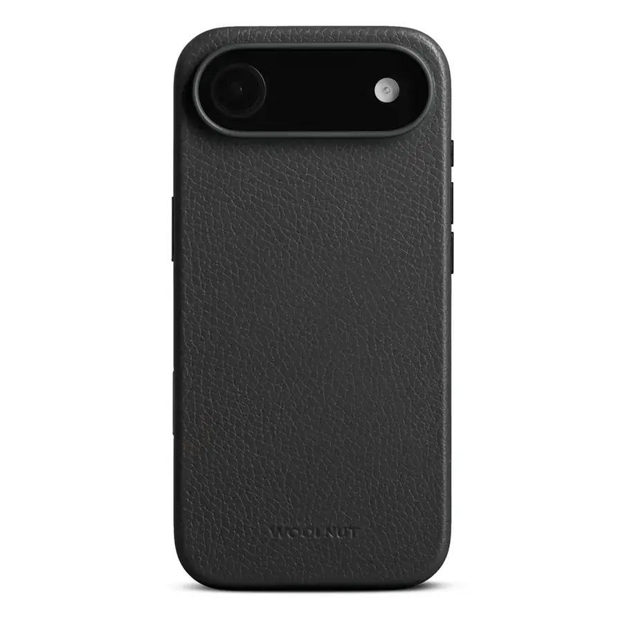 Coque cuir Woolnut iPhone Air — Noir