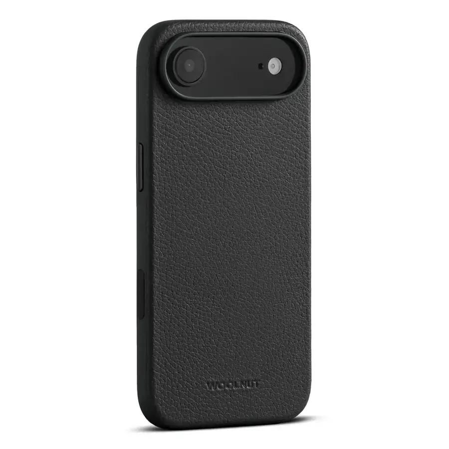 Coque cuir Woolnut iPhone Air — Noir